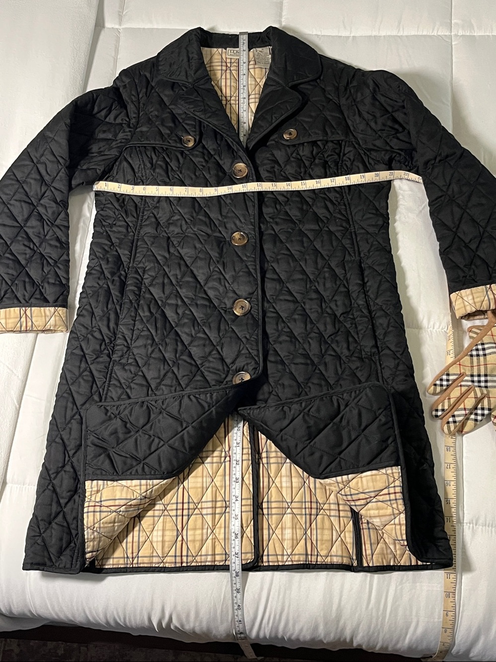 LL Bean Quilted Long Coat, Women’s Medium